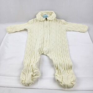 Vintage Cradlecraft‎ Baby Acrylic Nylon Footie Baby Isreal 3/6 yellow tint gift